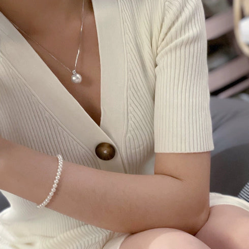 Timeless Kate Zirconia Pearl Pendant Necklace - Perfect Daily Wear